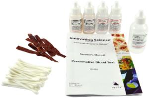 Presumtive blood test kit - kit spread