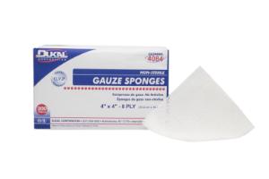 Non-Sterile, Gauze Sponge,  4" x 4", 8-ply