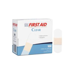 Bandage, Clear, white cross, sterile