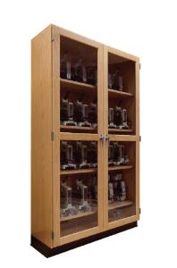 Wooden Microscope Storage Cabinet
