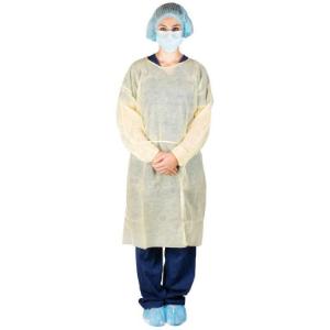 Isolation gown, yellow
