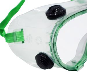 Vented green goggle