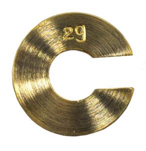 Indvdl slotted wghts-brass 2 gm
