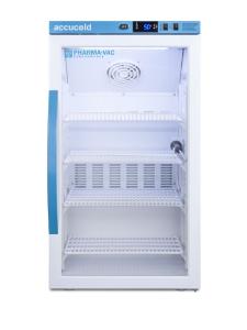 Pharma-vaccine series refrigerator with glass doors, 3 cu.ft.