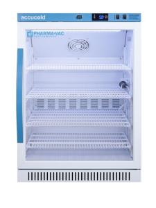 Pharma-vaccine series refrigerator with glass doors, 6 cu.ft.