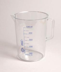 Printed graduations beakers with handle, PMP