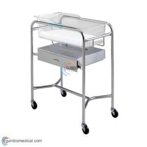Stainless steel bassinet with drawer