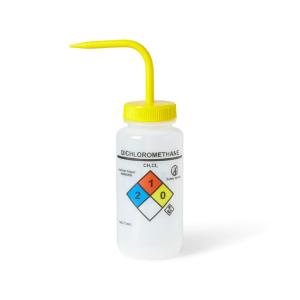 UN370055 UniSafe Dichloromethane vented wash bottle LDPE