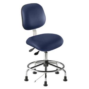 Biofit Elite series static control chair, medium seat height range with steel base, affixed footring and glides