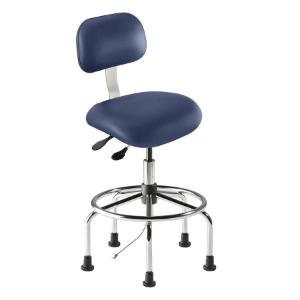 Biofit Eton series static control chair, high seat height range with steel base, affixed footring and glides