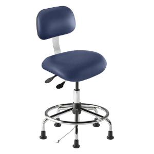 Biofit Eton series static control chair, medium seat height range with steel base, affixed footring and glides