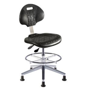 Biofit UniqueU series ergonomic chair, medium seat height range with aluminum base, adjustable footring and glides