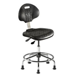 Biofit UniqueU series ergonomic chair, medium seat height range with steel base, affixed footring and glides