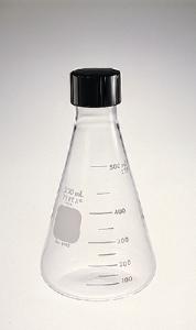 PYREX® Erlenmeyer Flasks, Graduated, Screw Cap, Corning