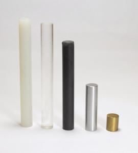 Equal mass diverse materials cylinders, set of 5