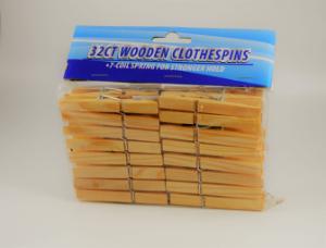 Clothespins wood pk32