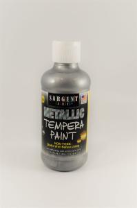 Paint tempera metallic silver 8 oz