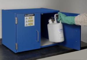 Blue Wooden Acid Cabinet