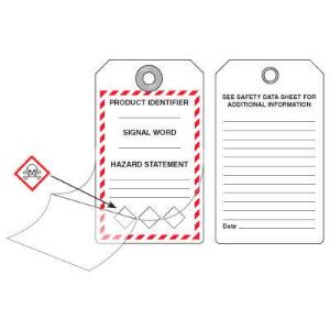 Self-Laminating GHS Tags,