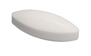 Stir bar egg-shaped with blunt edges