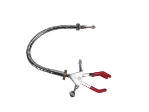 3-prong clamp with flexible extension rod