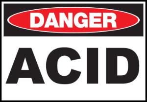 ZING Green Safety Eco Safety Sign DANGER, ACID