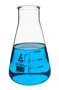 Erlenmeyer flask, glass