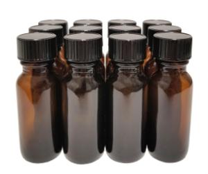 Bottle amber 1/2 oz 18/400 cap pack 144