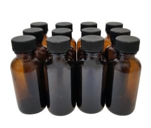 Bottle amber 1 oz 20/400 cap pack 144