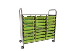 Gratnells Callero Plus Treble Tray Cart Reinforced Back