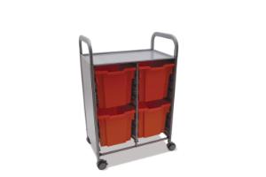 Gratnells Callero Plus Double Tray Cart 4 Jumbo Trays - 470316-478