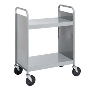 Gray Cart with Two Flat Shelves
