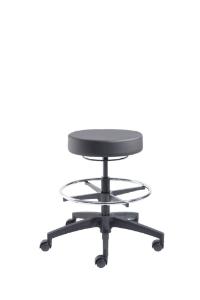 VWR® Upholstered Lab Stools, Bench Height, Dual Soft-Wheel Casters