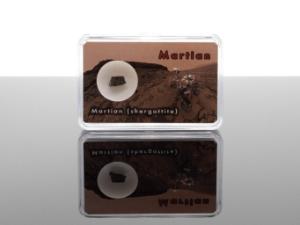 Martian meteroites in display box