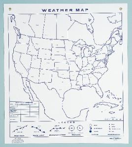 Erasable Weather Map/Climagraph Chart