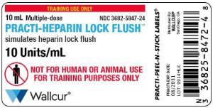 Practi-heparin lock flush 10 label