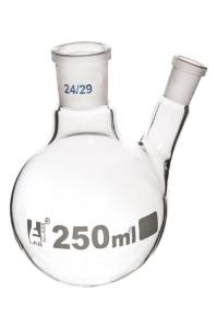 Distilling flasks with oblique neck, round bottom, interchangable joints