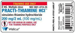 Practi-thiamine HCI label