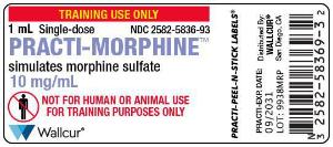 Practi-morphine label