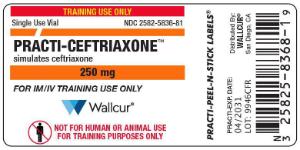 Practi-ceftriaxone 250 mg label