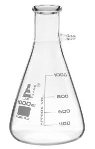 Filtering flasks with integral side arm