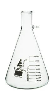 Filtering flasks with integral side arm