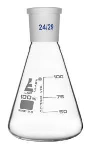 Erlenmeyer flasks, graduated with ground joint