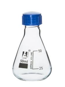 Erlenmeyer flasks with polypropylene screw cap