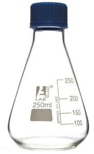 Erlenmeyer flasks with polypropylene screw cap