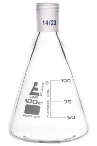 Erlenmeyer flasks, graduated with threaded joint