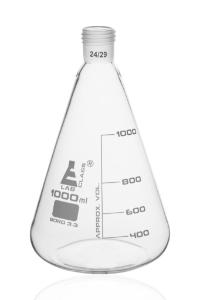 Erlenmeyer flasks, graduated with threaded joint