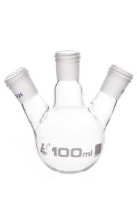 Distillation flasks, 3 necks with threaded joint