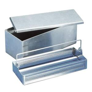 Staining dish, cover & tray, stainless, 60 slides