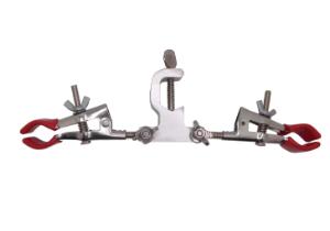Adjustable stainless steel double burette clamp